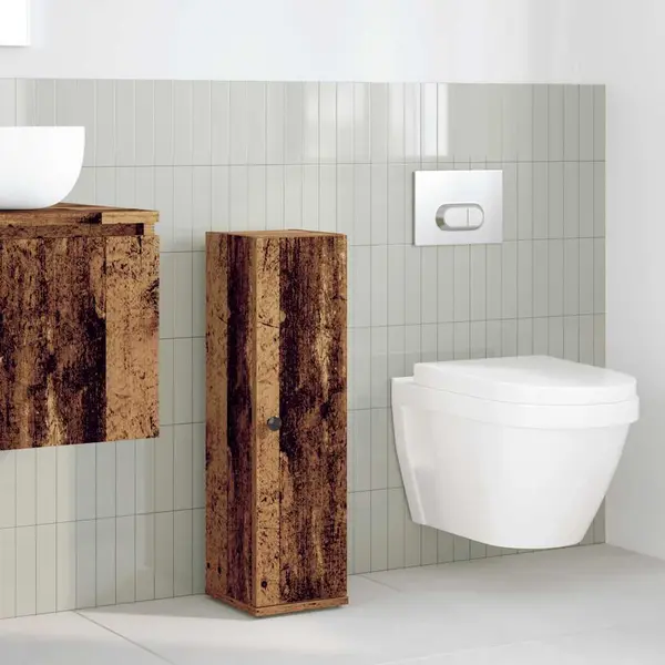 VidaXL Badezimmerschrank Mit Rollenhalter Altholz-Optik 20, 5x22x72 Cm thumbnail