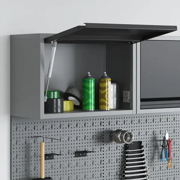VidaXL Tool Cabinet Grey Metal Storage Indoor Use 50x25x35 Cm thumbnail
