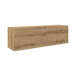 VidaXL Bathroom Wall Cabinet - Artisan Oak, Engineered Wood Storage Unit 100 Cm X 25 Cm X 30 Cm With Gas Spring Doors, Multi-room Use