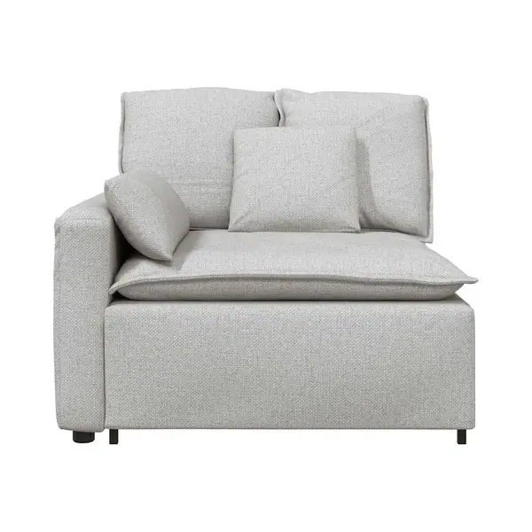 Modulares Sofa Endmodul Mit Armlehne Kissen Wolkengrau 100 Cm - Vidaxl thumbnail