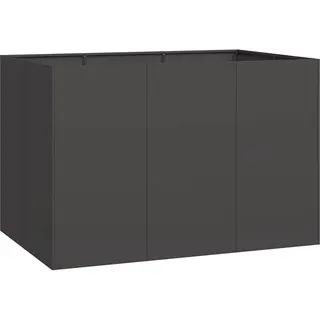 Pflanzkübel Schwarz 120x80x80 Cm Stahl - Vidaxl