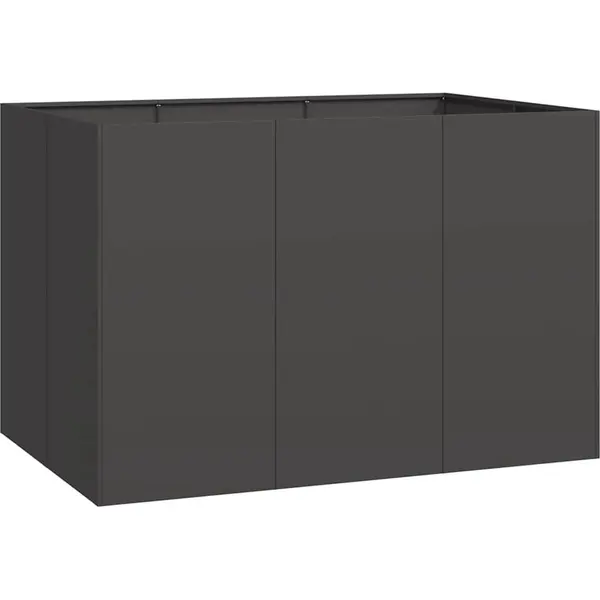 Pflanzkübel Schwarz 120x80x80 Cm Stahl - Vidaxl thumbnail
