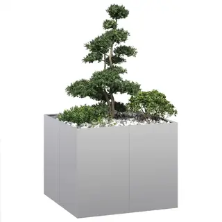 Pflanzkübel 100x100x80 Cm Verzinkter Stahl - Vidaxl