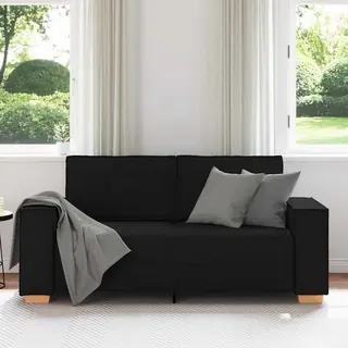 2-sitzer Sofa Schwarz 140 Cm Stoff Vidaxl