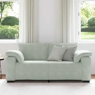 VidaXL Zweisitzer-Sofa Hellgrau 140 Cm Samt, 2-Sitzer-Sofa, Couch, Wohnzimmer-Sitzmöbel, Sofa, Gepolstertes Sofa, Wohnzimmersofa
