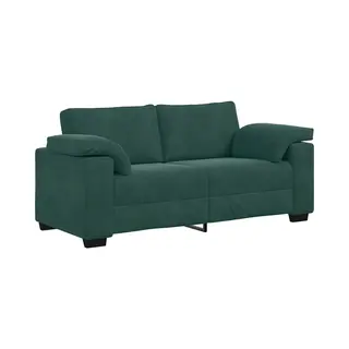 VidaXL Zweisitzer-Sofa Dunkelgrün 180x77x82 Cm Samt