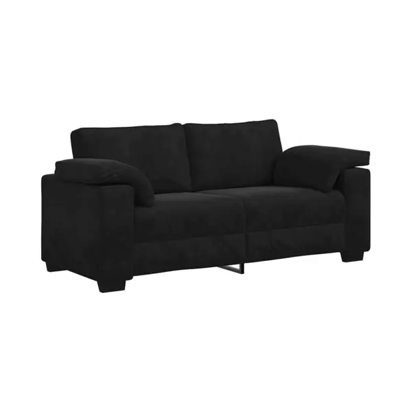 Zweisitzer-sofa Schwarz 140 Cm Samt Vidaxl thumbnail