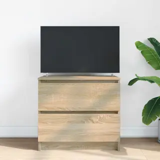 VidaXL Tv-Schrank Sonoma-Eiche 60x35x54 Cm Holzwerkstoff, Tv-Möbel, Tv-Board, Fernsehschrank, Tv-Ständer, Tv-Sideboard, Fernsehtisch, Fernsehmöbel