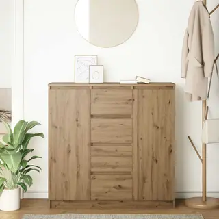 VidaXL Engineered Wood Sideboard - Artisan Oak Storage Solution, Versatile Drawers, Shelves & Doors