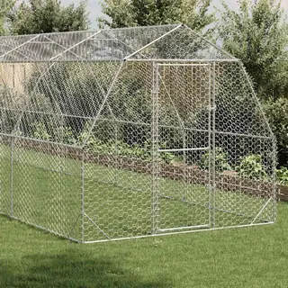 Vidaxl Hühnerstall 2, 5x10x2, 25 M Verzinkter Stahl