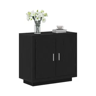 VidaXL Sideboard Black 80 X 40 X 75 Cm Engineered Wood, Elegant Sideboard For Living Room, Rectangular Design, Durable Engineered Wood, Functional