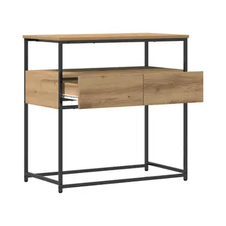 VidaXL Konsolentisch Artisan-Eiche 75 X 40 X 75 Cm Holzwerkstoff, Moderner Konsolentisch, Schmaler Flur, Stylischer Eingangsbereich, Langlebige