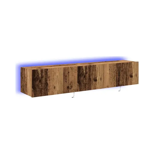 Vidaxl - Tv-wandregal Wandmontiert Altholz 80 X 35 X 31 Cm Holzwerkstoff thumbnail