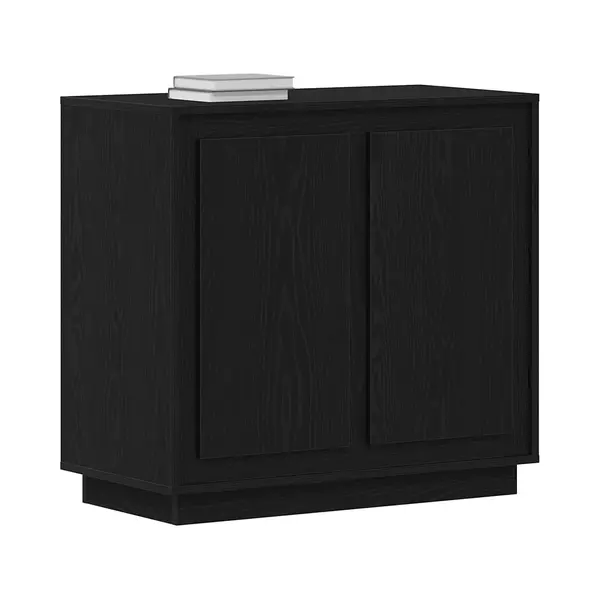 Sideboard Schwarz Eiche 80x34x75 Cm Ingenieurholz - Vidaxl thumbnail