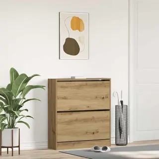 VidaXL Schuhschrank Geräucherte Eiche 80 X 21 X 87, 5 Cm Holzwerkstoff