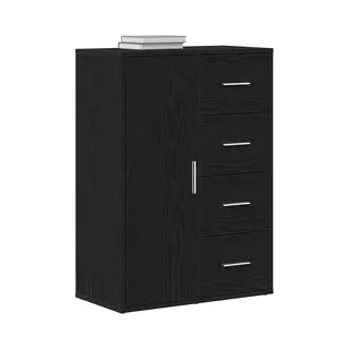 VidaXL Sideboard Schwarz Eichen-Optik 60 X 31 X 84 Cm Holzwerkstoff