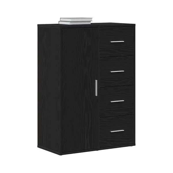 VidaXL Sideboard Schwarz Eichen-Optik 60 X 31 X 84 Cm Holzwerkstoff thumbnail