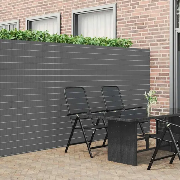VidaXL Gartenzaun Doppelseitig Grau 1, 8x3 M Pvc thumbnail