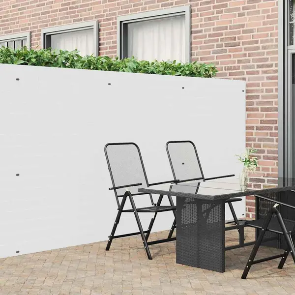 VidaXL Gartenzaun Doppelseitig Weiß 1, 8x5 M Pvc thumbnail