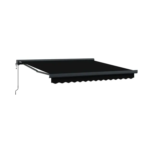 Vidaxl - Einziehbare Markise Schwarz 300 X 250 Cm Stoff, Metall thumbnail