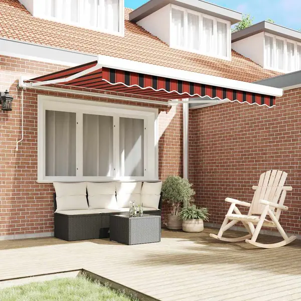 VidaXL Markise Rot Und Schwarz 350 X 250 X 165 Cm thumbnail