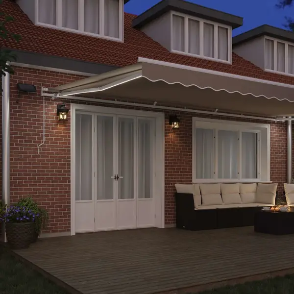 VidaXL Einziehbare Markise Beige 600 X 300 Cm Stoff Und Stahl thumbnail