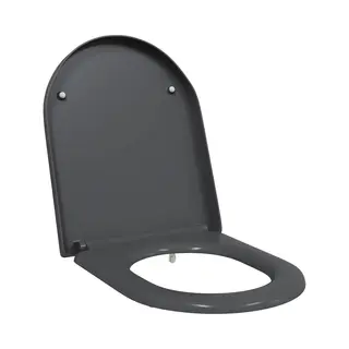 VidaXL Toiletbril Antraciet 49 X 36 X 4 Cm Duroplast