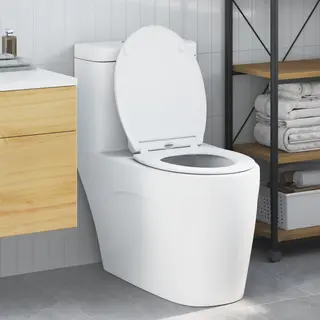 VidaXL Toiletbril Wit 47 X 37, 5 X 3, 8 Cm Duroplast
