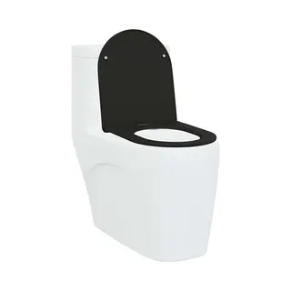 VidaXL - Toiletbril - Zwart - 47 - X - 36 - X - 3, 4 - Cm - Duroplast