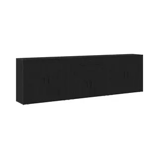 VidaXL Sideboard Schwarz Eichen-Optik 240 X 33 X 70 Cm Holzwerkstoff