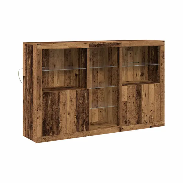VidaXL Led Dressoir Oudhout 162 X 37 X 100 Cm Bewerkt Hout thumbnail