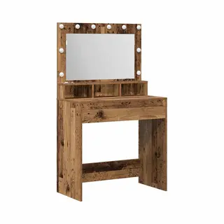 Vidaxl - Schminktisch Mit Regal Altholz 79 X 41 X 135 Cm Holzwerkstoff