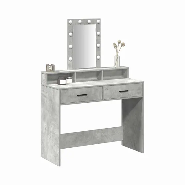 VidaXL Kaptafel Met Lade Grijs 100 X 41 X 140 Cm Bewerkt Hout thumbnail