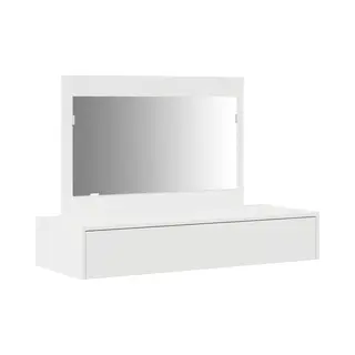 Wandhängender Schminktisch Weiß 100x40x70 Cm - Vidaxl