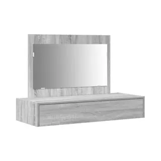 Vidaxl - Schminktisch Mit Schubladen Grau 100 X 40 X 70 Cm Holzwerkstoff
