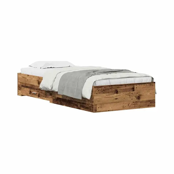 Bettgestell Mit Schubladen Altholz 90 X 200 Cm Holzwerkstoff Vidaxl thumbnail
