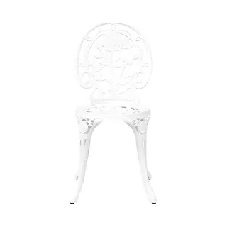 Garten Bistro Set 3 Pcs Weiß Aluminium Vidaxl