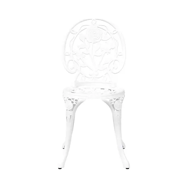 Garten Bistro Set 3 Pcs Weiß Aluminium Vidaxl thumbnail