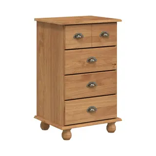 Schubladenkommode Braun 45.8 X 40 X 79 Cm Massivholz Kiefer Vidaxl