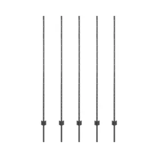 VidaXL Zaunpfosten 5 Pcs Grau 160 Cm Stahl