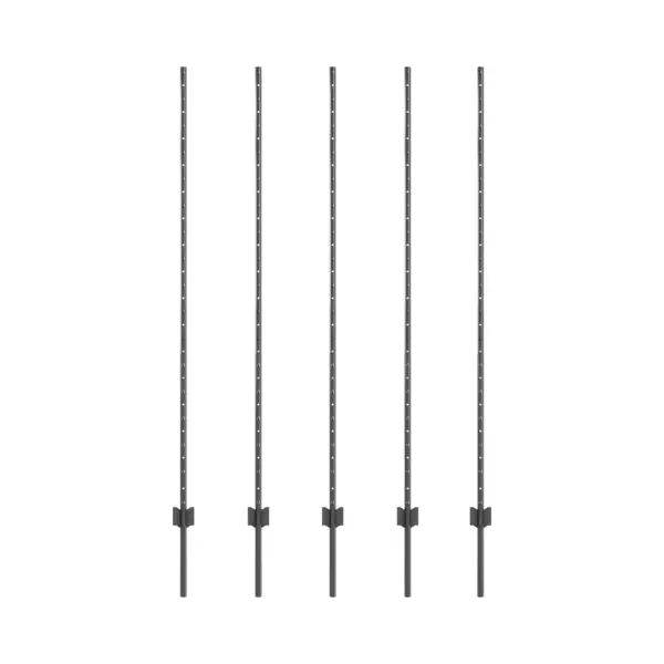 VidaXL Zaunpfosten 5 Pcs Grau 160 Cm Stahl thumbnail