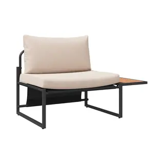 VidaXL Tuinbank Set 2 Pcs Taupe Staal