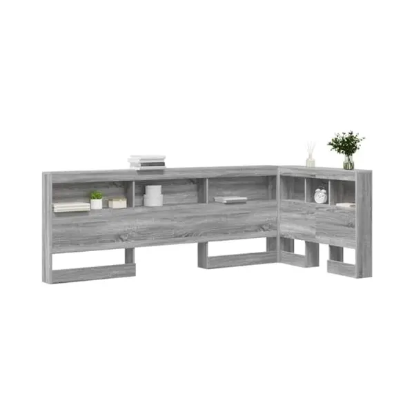 Stauraum-kopfteil Mit Regal Grau Sonoma 80 Cm Holzwerkstoff Vidaxl thumbnail