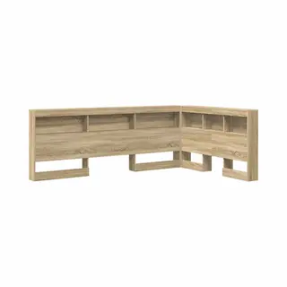 Stauraum-kopfteil Mit Regal Sonoma Eiche 120 Cm Holzwerkstoff Vidaxl