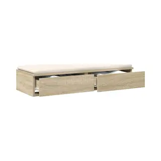 VidaXL Bed Drawers With Drawer Sonoma Oak 75 X 36.5 X 16.5 Cm, Bedroom, Modern Nightstand, Small Storage Solution, Elegant Bedside Table, Compact