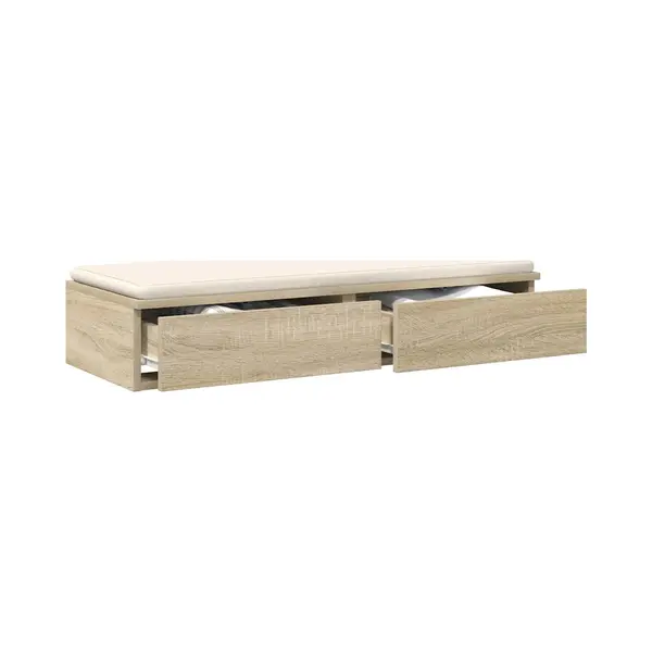 VidaXL Bed Drawers With Drawer Sonoma Oak 75 X 36.5 X 16.5 Cm, Bedroom, Modern Nightstand, Small Storage Solution, Elegant Bedside Table, Compact thumbnail
