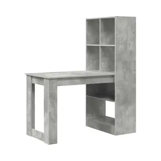 Schreibtisch Beton Grau 122 X 67 X 145 Cm Holzwerkstoff Vidaxl