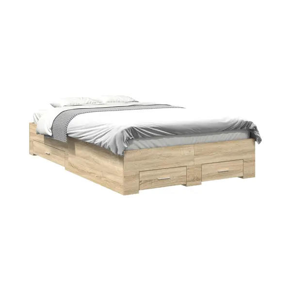 Bettgestell Braun 140 X 200 Cm Holzwerkstoff Vidaxl thumbnail