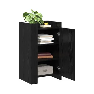Sideboard Schwarze Eiche 45 X 35 X 75 Cm Holzwerkstoff Vidaxl