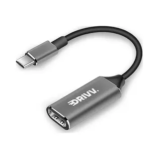 Drivv. Usb C Naar Hdmi Adapter - Ondersteunt 4K 30Hz - Converter - Type C To Hdmi - Thunderbolt 3 - Grijs
